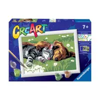 Pictura pe numere - catelus si pisicuta 28930 Ravensburger
