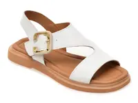 Sandale GOLD DEER albe, 22081, din piele naturala