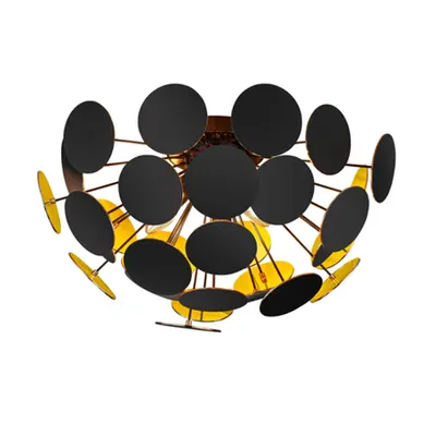 Aplica tavan / Plafoniera Trio Discalgo 3xMax.40W E14 negru mat