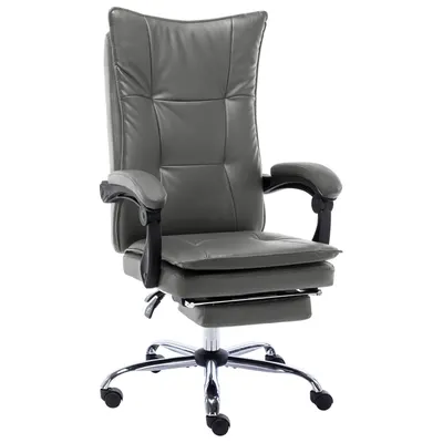 vidaXL Scaun de birou, antracit, piele ecologică