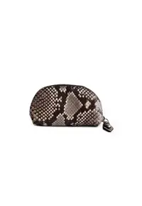 Portfard piele - Sun - sarpe grej - 12 x 5 x 8 cm