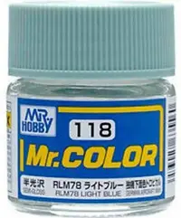 Vopsea acrilică Mr. Hobby - Mr. Color, RLM78 Light Blue, 10 ml