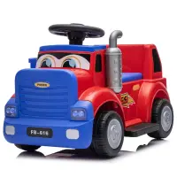 Camion electric multifunctional 2 in1 Lightning 33 pentru copii 18-36 luni, 30W 6V, culoare rosie