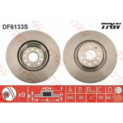 Disc frana TRW DF6133S