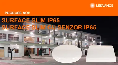 Plafoniera LED pentru exterior Ledvance SURFACE SLIM SQUARE 350, 35W, 3680 lm, lumina neutra (4000K), IP65/IK10, 350x350x55mm, A