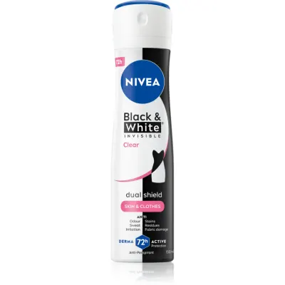 NIVEA Invisible Black & White Clear antiperspirant Spray pentru femei 150 ml