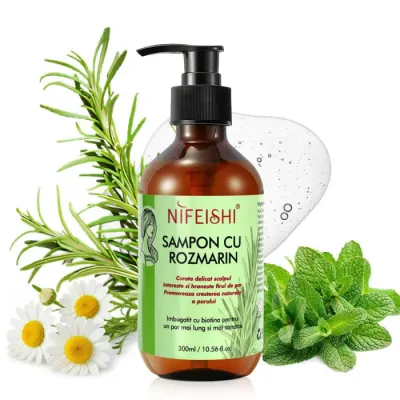 Sampon cu Rozmarin si Menta pentru Cresterea Parului, NIFEISHI , 300 ml
