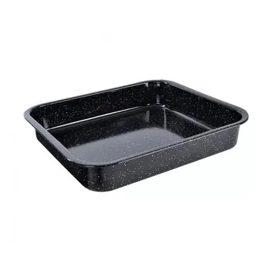 Tava de Copt Emailata Jumbo, 42 x 37 cm, Neagra, Emailul Medias
