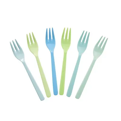 Set 6 furculite pentru tort - Blue and Green
