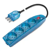Priza multiplan2P+E-16A-(S17) TRANS. TURQUOISE 4x2P+E-16A-(P40)