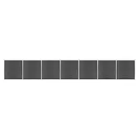 vidaXL Set de panouri de gard, negru, 1218x186 cm, WPC