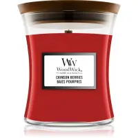Woodwick Crimson Berries lumânare parfumată cu fitil din lemn 85 g