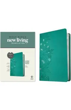 NLT Super Giant Print Bible, Filament-Enabled Edition (Red Letter, Leatherlike, Peony Rich Teal)