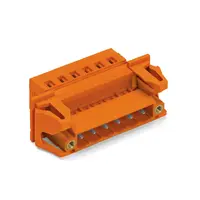 1-conductor male connector; Snap-in flange; 2.5 mm²; Pin spacing 5.08 mm; 14-pole; 2,50 mm²; orange