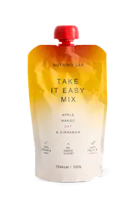 Piure pasteurizat din fructe cu mere mango cu adaos de ovaz si pudra de scortisoara, 180g, Nutrino Lab