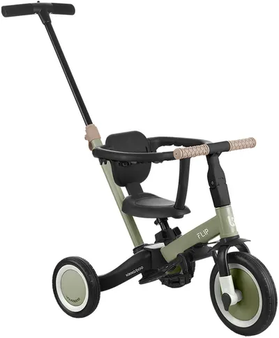 Tricicletă 5 în 1 KikkaBoo - Flip, Army Green