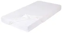 Cearșaf impermeabil pentru bebeluși Baby Matex - Bamboo, 140 x 70 cm, alb