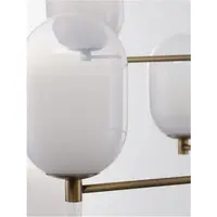 Lampa suspendata BALOR Alama aurie Metal Gradient Alb Sticla LED G9 12x5 Wat 230 Volt IP20 Fara bec