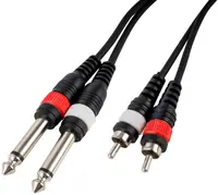 Cablu Cascha - HH 2096, RCA/6.3 mm, 6 m, negru