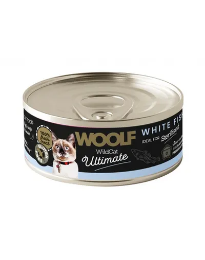 WOOLF Wild Cat Ultimate Sterilised White Fish Pate 85g hrană cu pește alb pisici sterilizate