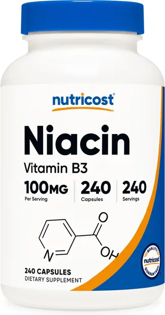 Niacin, 100 mg, 240 capsule , Nutricost