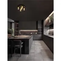 Plafoniera KITA Triac Dimabil Nisipiu Negru Otel & Smoke Sticla LED 28 Wat 220-240 Volt 2222Lm 3000K IP20