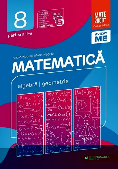 Matematica. Algebra, geometrie. Clasa a VIII-a. Consolidare. Partea a II-a