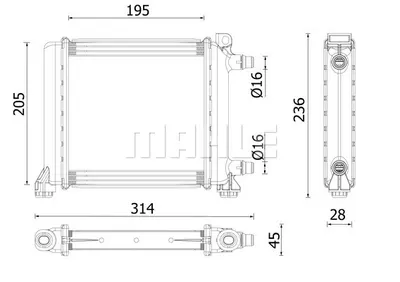 Radiator racire motor potrivit BMW Seria 1 (F40), 2 (F45), 2 GRAN COUPE (F44), 2 GRAN TOURER (F46), X1 (F48), X2 (F39); MINI COUNTRYMAN (F60) 1.5 1.5H 2.0 03.14