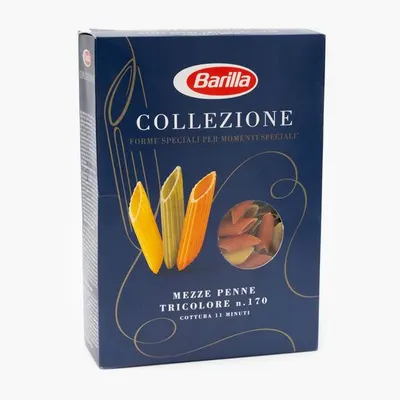 Paste scurte mezze penne tricolore, Barilla, 500g Engros