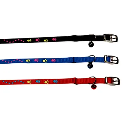 Zgarda Flamingo Paw Print cu Clopotel pentru Pisici 30cm*10mm/506374