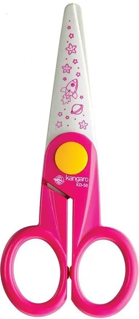 Foarfece din plastic pentru copii Kangaro - KD-50 roz