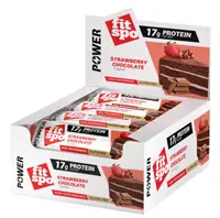 Power Baton proteic, căpșuni și ciocolată, 12 x 55 g, FitSpo