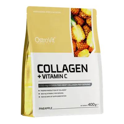 Colagen + Vitamina C cu aroma de ananas, 400g, OstroVit