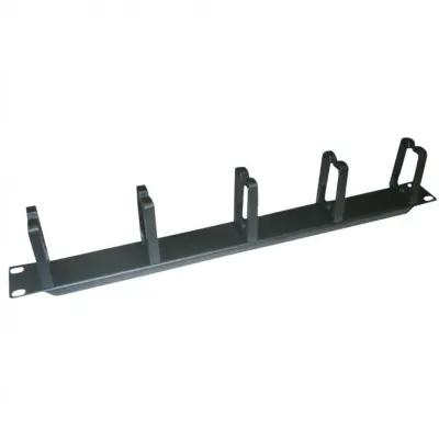 Organizator cablu 19" 1U 5 inele vertical/orizontal RAL7035 Negru, Value 26.99.0312
