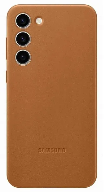 Husă Samsung - Leather, Galaxy S23 Plus, maro