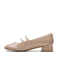 Pantofi Mary Jane de piele Daiss - Maro nisip