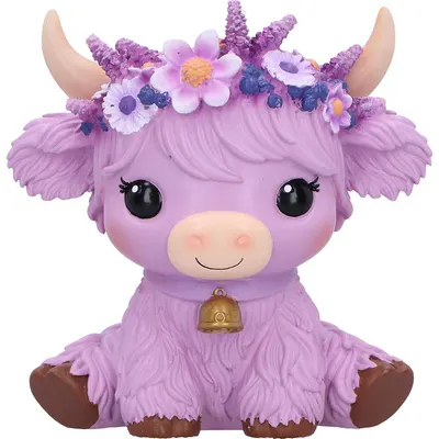 Statuetă Nemesis Now Adult: Cute - Moo Crew - Hyacinth (Purple Flower), 10.5 cm