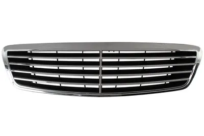Grila radiator potrivit MERCEDES S (W220) 2.8-6.3 1998-2005 pana in 2002 - (crom/negru)
