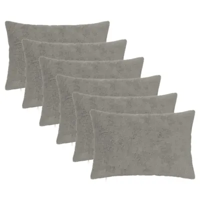 vidaXL Husă pentru pernă 6 buc. HEERLEN Gri deschis 50 x 80 cm