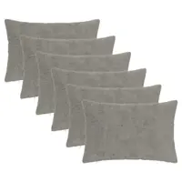 vidaXL Husă pentru pernă 6 buc. HEERLEN Gri deschis 50 x 80 cm