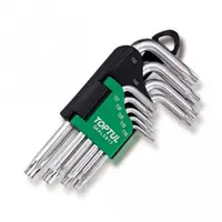 Set 9 chei in stea torx imbus scurte, Toptul T10-T50