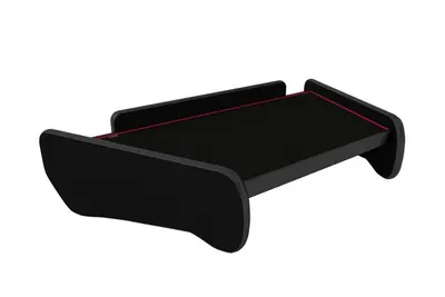 Masa centrala bord camion compatibila cu Iveco Stralis cabina ingusta (01.2002-12.2012), Negru cu cusatura rosie