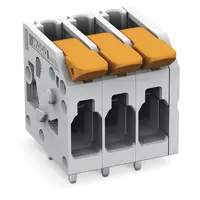 PCB terminal block; lever; 4 mm²; Pin spacing 5 mm; 11-pole; Push-in CAGE CLAMP®; 4,00 mm²; gray