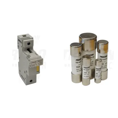 Pachet Protectie Electrica: Soclu Siguranta Cilindrica 1P 50A + Siguranta Fuzibila 6A aM 100kA
