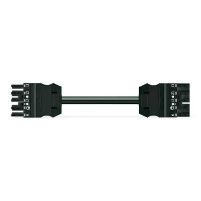 pre-assembled interconnecting cable; Eca; Socket/plug; 5-pole; Cod. A; H05Z1Z1-F 5G 2.5 mm²; 3 m; 2,50 mm²; black