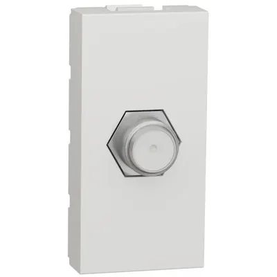 Priza tv 1M (conector F) Schneider Noua Unica NU346818, alb