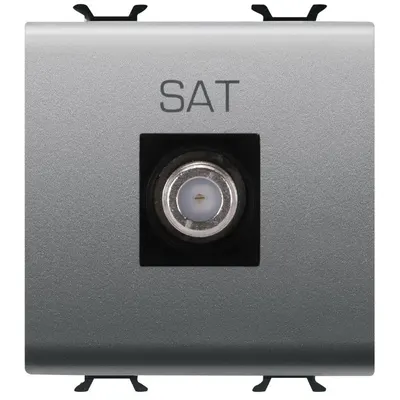 Priza tv/sat directa 2 module Gewiss Chorus GW14377, titan