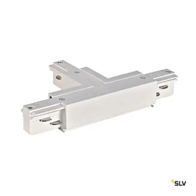 EUTRAC T-conector cu prosuectie stanga, alb, RAL 9016