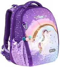 Ghiozdan școlar Belmil - Rainbow unicorn, 1 compartiment, 22 l