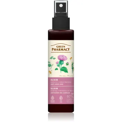 Green Pharmacy Burdock & Wheat proteins Elixir tratament pentru îngrijirea părului fără clătire impotriva caderii parului 150 ml